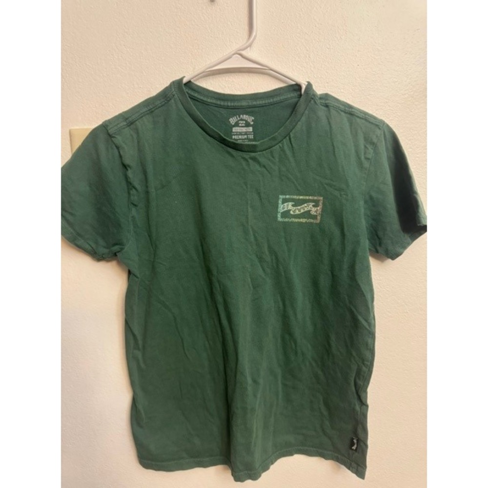 Billabong Boys Premium Tee Green Short Sleeve Graphic Wave T-Shirt Size M 12 (F)